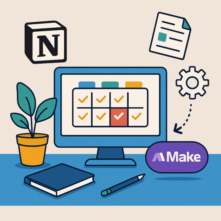 Faire son calendrier éditorial sur make et notion